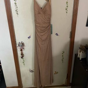 Long gold dress NWT Size Medium